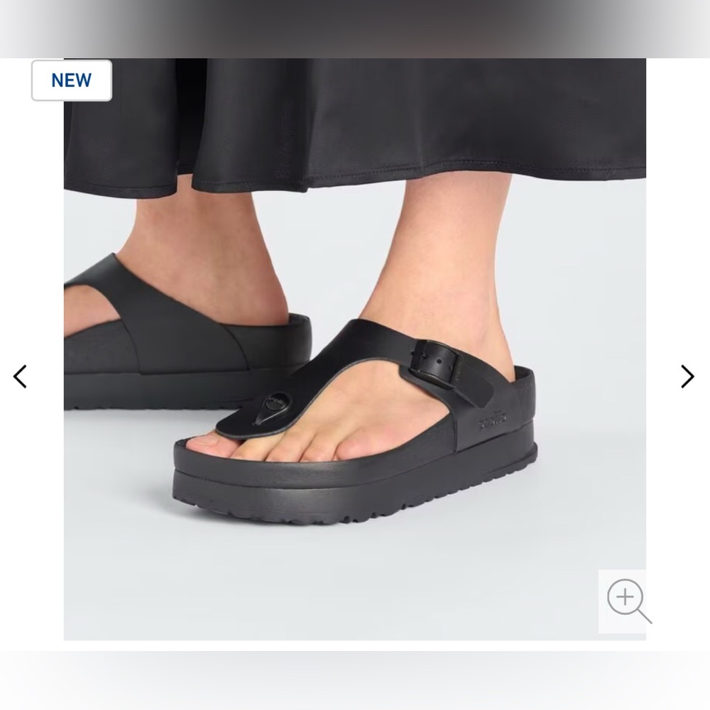 NIB Birkenstock Gizeh Flex Platform Leather